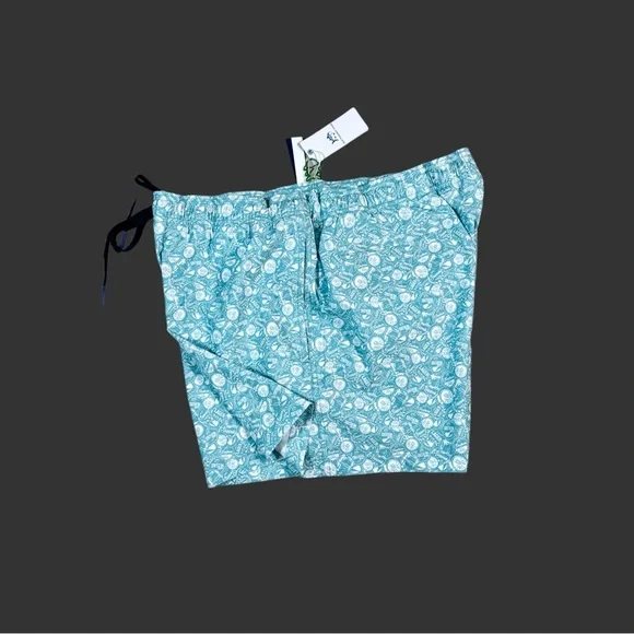 Southern Tide Men’s Marine Blue Caps Off Stretch Water Repell Swim Trunks Sz XXL